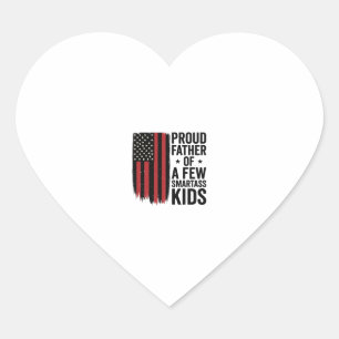 Sticker Cœur Père fier de quelques enfants insolents maillot pa