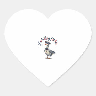 Sticker Cœur Père fondateur Goose Vintage Chemise patriotique D