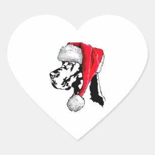 Sticker Cœur Père Noël Great Dane Dog Noël Wilsignes