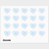 Sticker Cœur Perles brillent bleu rose  (Feuille)