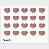 Sticker Cœur personnalisé de luxe rose et blanc (Feuille)