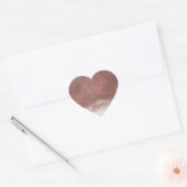 Sticker Cœur personnalisé de luxe rose et blanc (Enveloppe)