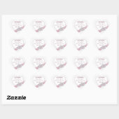 Sticker Cœur Personnalisé Pastel Coeurs Rose Enregistrer Les St (Feuille)