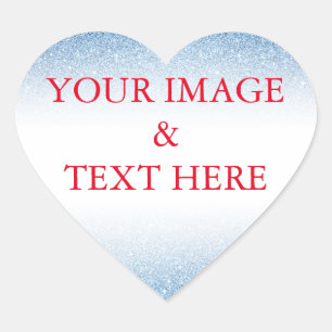Sticker Cœur Personnalisé Personnalisez Votre Propre Photo & Te