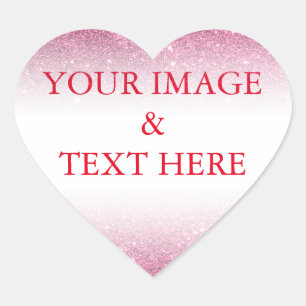 Sticker Cœur Personnalisé Personnalisez Votre Propre Photo & Te