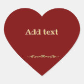 Sticker Cœur Personnaliser l'impression en gras (Devant)