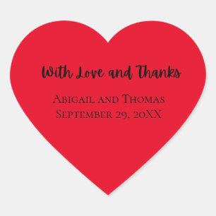 Sticker Cœur Personnalisez avec amour et gratitude Cœur Rouge M