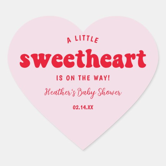 Sticker Cœur Petit amour Valentines's Day Baby shower (Devant)