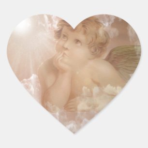 Sticker Cœur Petit ange