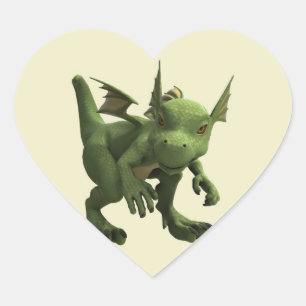 Sticker Cœur Petit Dragon