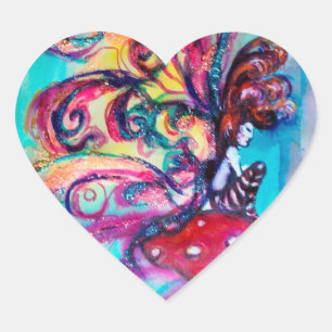 Sticker Cœur Petit Elfe de Champignons Imaginaire