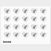 Sticker Cœur Petit Licorne (Feuille)