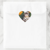 Sticker Cœur Petite fille léopard (Sac)