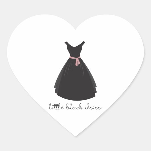 Sticker Cœur Petite robe noire (Devant)