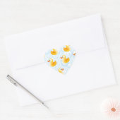 Sticker Cœur Petits canards jaunes (Enveloppe)