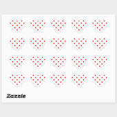 Sticker Cœur Petits Pois - Rosso Corsa en blanc (Feuille)