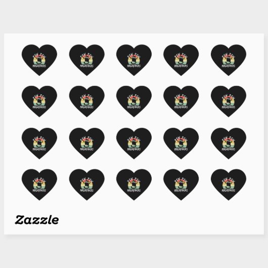 Sticker Cœur Pew Pew Pew Madafakas Funny Chat Crazy Cat (Feuille)