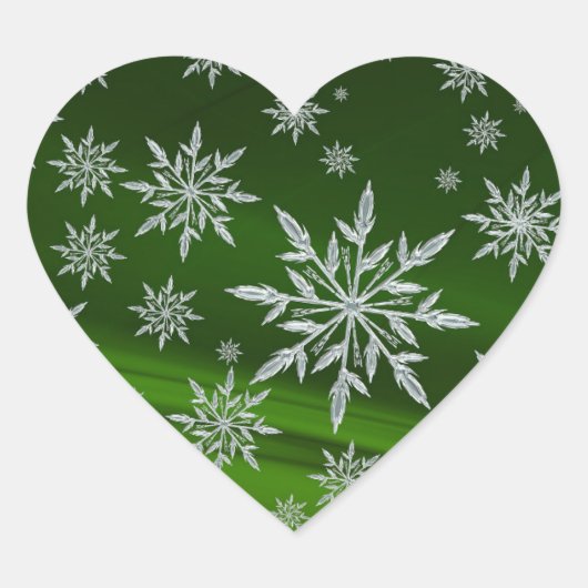 Sticker Cœur Phoques de l'enveloppe de la carte de Noël (Devant)