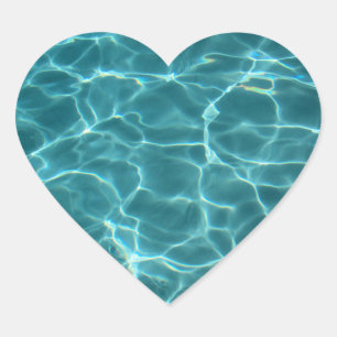 Sticker Cœur Photo de piscine Aqua Green