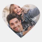 Sticker Cœur Photo mariage (Devant)