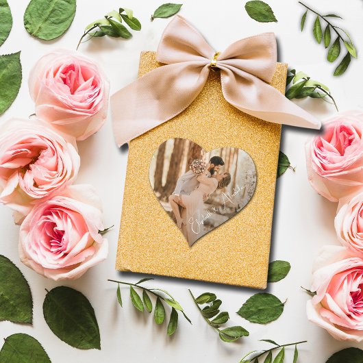 Sticker Cœur Photo mariage