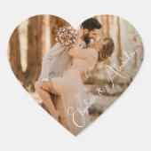 Sticker Cœur Photo mariage (Devant)