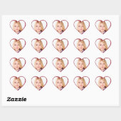 Sticker Cœur Photo personnalisée Valentine (Feuille)