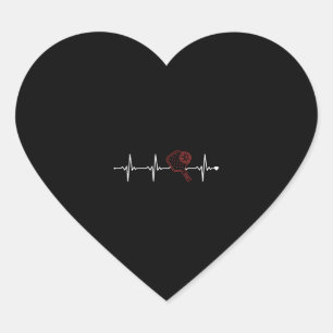 Sticker Cœur Pickleball Heartbeat Player Pro Team Coach