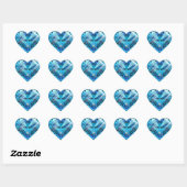 Sticker Cœur Pierre Bleue (Feuille)