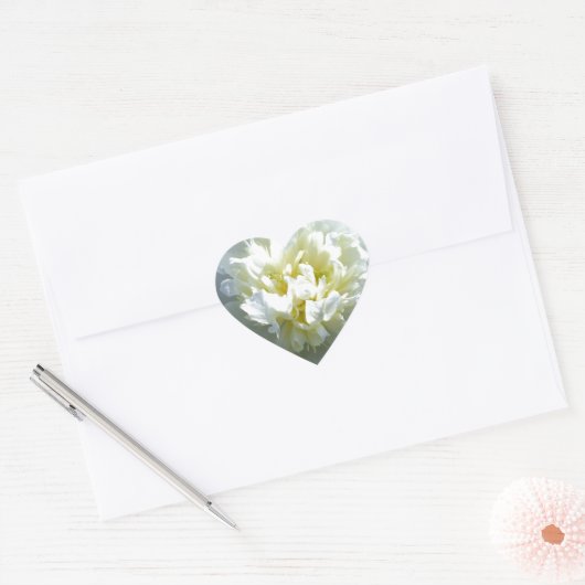 Sticker Cœur Pies blanches (Enveloppe)