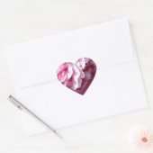 Sticker Cœur Pies roses (Enveloppe)