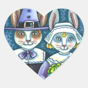 STICKER CŒUR PILGRIM RABBITS, GRÂCE À LA RÉCOLTE DE HARE, MORT