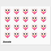 Sticker Cœur "Pink Gradient OWL" (Feuille)
