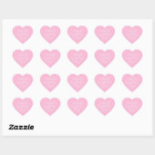 Sticker Cœur Pink Happy Valentines Day Calligraphy  (Feuille)