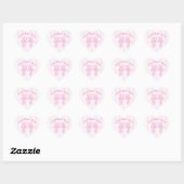 Sticker Cœur Pink Heart Baby Faire-part empreintes (Feuille)