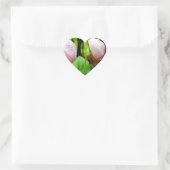 Sticker Cœur Pink Lady Slipper sauvage orchidée (Sac)
