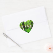 Sticker Cœur Pink Lady Slipper sauvage orchidée (Enveloppe)