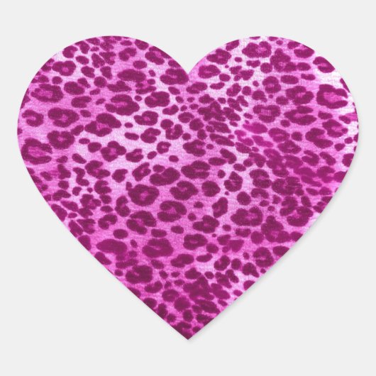 Sticker Cœur Pink leopard (Devant)
