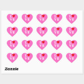 Sticker Cœur Pink Love Romantique Élégant (Feuille)