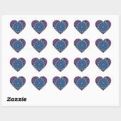 Sticker Cœur Pink Seafoam Burn (Feuille)