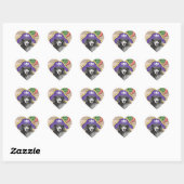 Sticker Cœur Pirate de caniche miniature (Feuille)