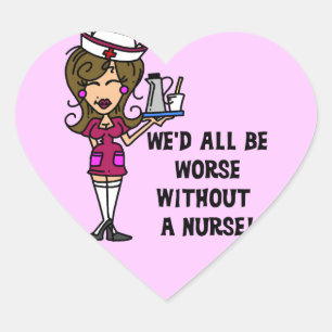 Sticker Cœur Pire sans infirmière