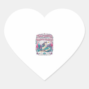 Sticker Cœur Piste de licorne Sabots et cœurs joyeux Applicatio