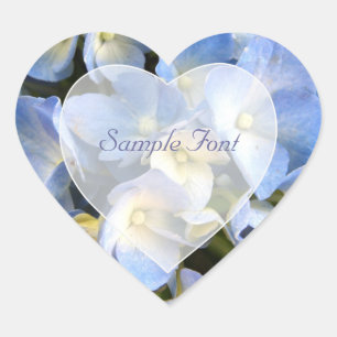 Sticker Cœur PixDezine bleu hydrangea/do-it-yourself couleur ar