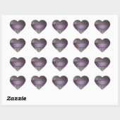 Sticker Cœur PixDezines Flora Damask/prune/violet (Feuille)