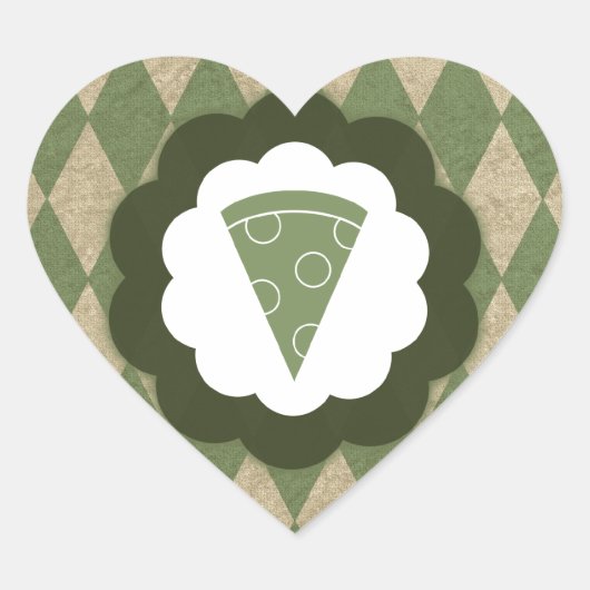 Sticker Cœur pizza (Devant)