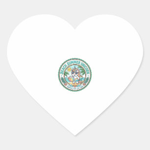 Sticker Cœur Plage de licorne Été Licorne POD Prêt Vêtements Gr