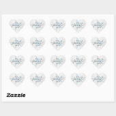 Sticker Cœur Plage Tropical Rustique Mariage Son Favori (Feuille)