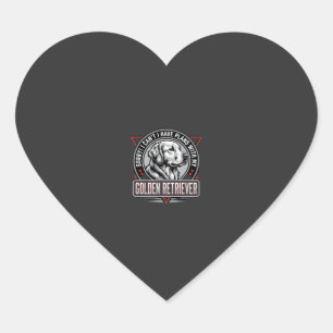 Sticker Cœur Plans de Retriever doré Conception de badge de chi