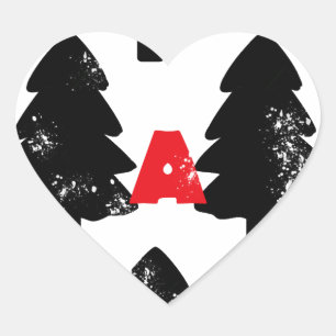 Sticker Cœur Plantez un motif d'arbre